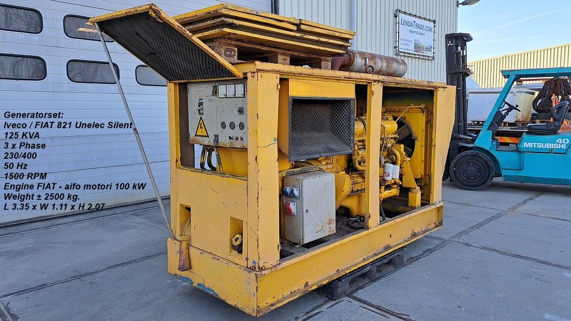 IVECO Iveco / Fiat 821 Unelec Silent 125 KVA dieselaggregaat